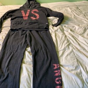 Victoria Secret sweat pants and hoodie set